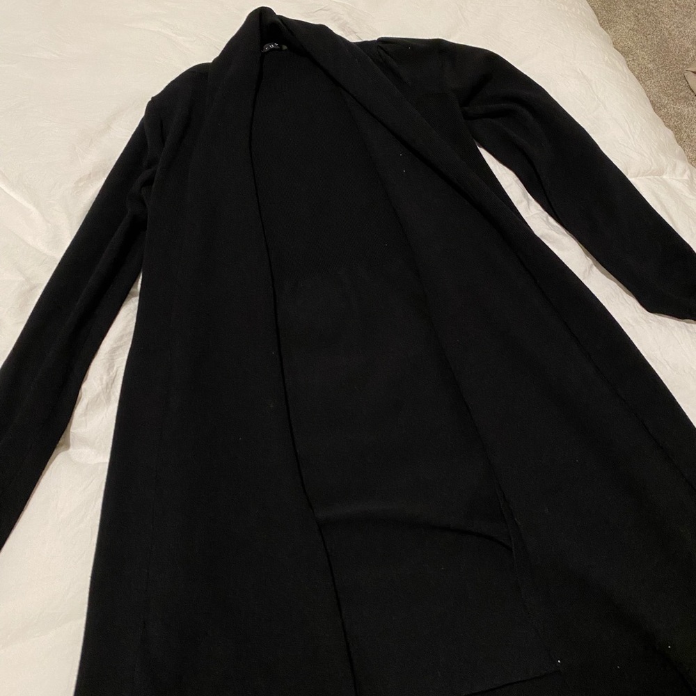 Long black cardigan